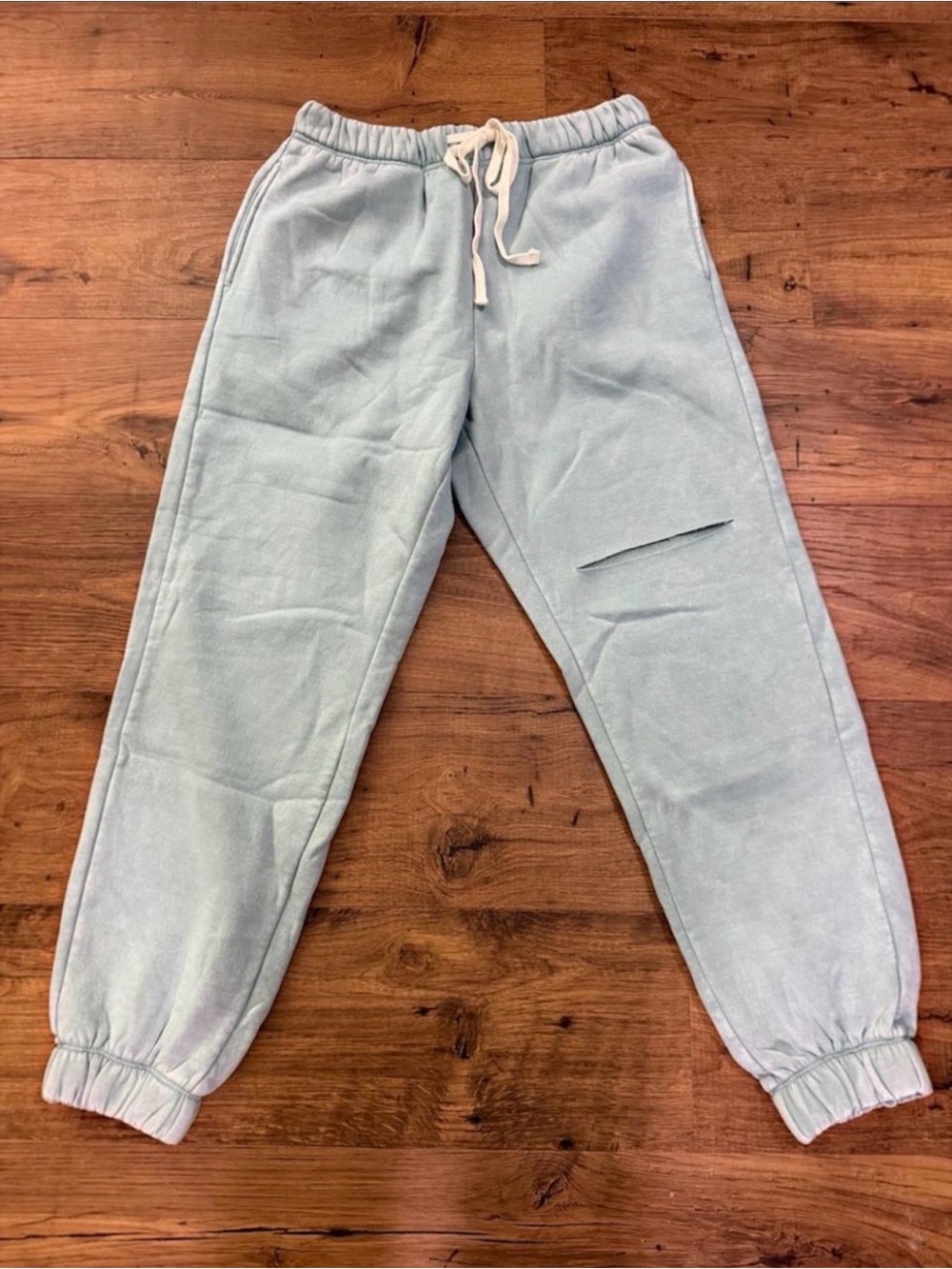 Zenana Outfitters Light Blue Women's Drawstring Jogger Pants